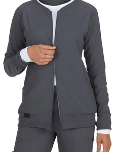 Bata de Laboratorio Médica para Mujer, con Cierre Frontal, Manga Larga, Chaqueta de Enfermera, Uniforme de Hospital, Ropa de Trabajo Blanca Personalizada - Product Image 5