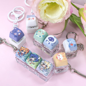 Tùy chỉnh nhiều hình Keycaps Keychain đồ chơi Led Keycap Thần Tài Keychain cơ khí bàn phím tùy chỉnh Anime Keycaps thiết kế - Product Image 1