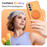 Étui de protection antichoc magnétique rotatif pour voiture avec support intégré pour Samsung Galaxy A17 A27 A37 A57 (design coque SAM S26)