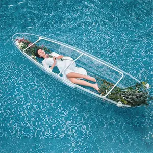 PC bateau Transparent canoë kayak cristal kayak avec lumière Led populaire en mer, offre spéciale