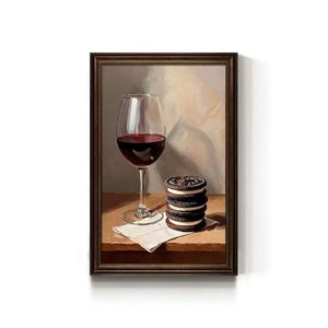 Bar et café décoration murale vin rouge Art toile avec <span class=keywords><strong>raisin</strong></span> <span class=keywords><strong>nature</strong></span> <span class=keywords><strong>morte</strong></span> peinture taille personnalisée approvisionnement en gros - Product Image 2