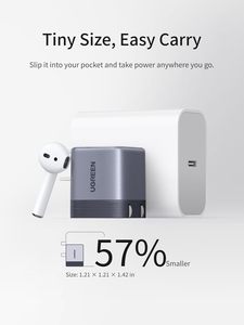 Nexode Air 45W Block Foldable <b>Plug</b> Ultra Mini GaN Fast Charging Wall for X840/45582 45W GaN PD fo - Product Image 2