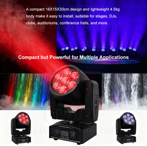 Khuyến mãi lớn 7x12W RGBW 4-in-1 Mini zoom <span class=keywords><strong>led</strong></span> di chuyển đầu rửa ánh sáng cho DJ Câu Lạc Bộ tiệc cưới sự kiện trực tiếp siêu nhỏ gọn - Product Image 4