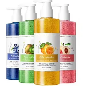 Natural Cleansing brightening soften And Exfoliate Brighten Skin Color Oranges Vc Scrub Body Wash Shower gel