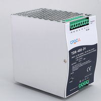 Alimentation électrique industrielle sur rail triphasé TDR-480-24 480W 24V avec CE/Rohs pour 85.5x125.2x128mm