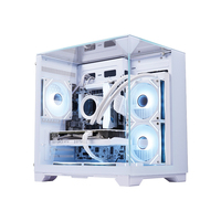 AntarcChill Nieuwe Aanwinst M-ATX Tower PC Computerkast Gehard Glas Volledig Uitzicht Gaming PC Kast Waterkoeling PC Gaming Kast Behuizing