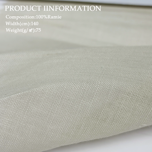 Tessuto 100% Ramia 75GSM 54/55" in Cotone Organico Solido, Rotolo all'Ingrosso per Fabbriche, Materiale di Tendenza per Camicie, Vestiti e Abbigliamento - Product Image 4