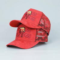 Gorra de Camionero de Béisbol de 5 Paneles de Gamuza con Parche Bordado Personalizado con Su Propio Logo para Hombre Malla Deportiva 2025