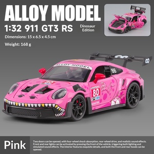 รถของเล่นไดโนเสาร์ GT3 สเกล 1:32 สุดเทรนดี้ พร้อมไฟและเสียง ดึงหลังวิ่งได้ ของขวัญวันเกิดสุดสนุกสำหรับเด็กผู้ชาย - Product Image 5