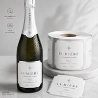 Expédition le lendemain, impression d'étiquettes pour champagne, seau à glace, autocollant résistant et durable pour mariage, directement de l'usine