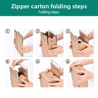 Boîte d'expédition pliable personnalisée avec fermeture éclair, facile à ouvrir, auto-scellante, pour l'emballage de chaussettes, idéale pour les petites entreprises et les abonnements.
