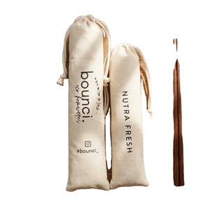 Bolsa Pequeña de Algodón Orgánico con Cordón, Logotipo Personalizado Serigrafiado, Bolsa Ecológica Portátil para Palillos - Product Image 1