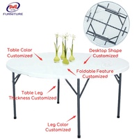 Table Pliante Ronde en Plastique de 5 Pieds XYM-T24