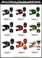 Casque de moto tout-terrain intégral avec double visière et coque en ABS pour VTT, fermeture rapide, toutes saisons