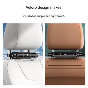 Ventilateur de siège de voiture sans pales alimenté par USB, nouveau, 3 vitesses, refroidissement du dossier, vent puissant, ventilation du véhicule, accessoire de confort - Product Image 4