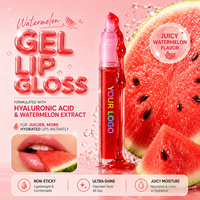 Buat Logo Anda Sendiri 8 Warna Glossy Gel Lip Gloss Makeup Tahan Lama Melembapkan Lipgloss Lip Balm Lip Glaze Label Pribadi
