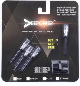 DSD & DEEPOWER Embouts de flèches LED lumineux .166 avec bagues pour arc, ajustement universel pour calibres .204/.245, en plastique pour le tir - Product Image 4