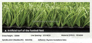 Terrain de football artificiel de pelouse d'herbe de <span class=keywords><strong>gazon</strong></span> <span class=keywords><strong>synthétique</strong></span> bicolore de vente chaude avec le type de terrasse de traitement de dégagement - Product Image 2
