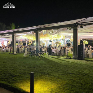 Tente de réception extérieure en aluminium avec toit transparent pour événements de mariage, grande capacité (200-500 personnes) - Product Image 2