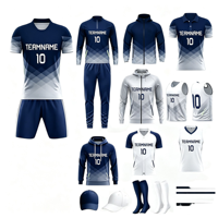Nouvelle conception respirante, service OEM, maillots de football personnalisés, ensembles uniformes, sublimation, unisexe, séchage rapide, col rond, manches courtes