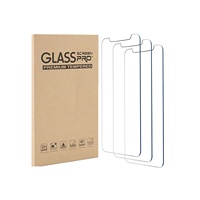 Pelindung layar ponsel kaca Tempered, HD transparan kaca Tempered 0.3mm untuk iPhone 12/12 Pro Max