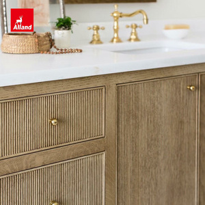 American Face Frame a filo in rovere bianco pannello scanalato mobiletto del <span class=keywords><strong>bagno</strong></span> <span class=keywords><strong>con</strong></span> lavandino sotto montato vendita direttamente dalla fabbrica - Product Image 3