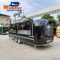 Webetter Remorque de nourriture mobile personnalisée, camion à café, pizza, desserts, gelato, limonade, kebab, barbecue, entièrement équipée