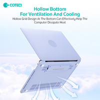 Étui de protection transparent ultra-fin en PC COTECi pour MacBook Pro 2024 Air 13.3 15 16 Ordinateur portable Support de couverture