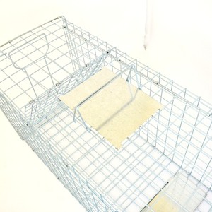 Rete metallica pieghevole cane gatto gatto selvatico gabbia trappola umana cattura e rilascio gabbia grande animale vivo trappola per animali selvatici - Product Image 5