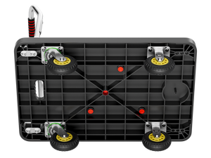 עגלת יד מתקפלת בעלת כושר נשיאה של 500 ק\\\"ג עם משטח פלסטיק ניילון עמיד להובלה קלה בבית או בעבודה - Product Image 3