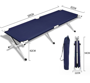 Outdoor Folding <strong>Single</strong> Compact Camping <strong>Cot</strong> Outdoor Lightweight Folding Oxford Camping <strong>Bed</strong> Foldable Portable Beach B - Product Image 3