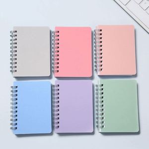 Cuaderno de bocetos de tapa dura escolar A5/A6 personalizado diario encuadernado en espiral cuadernos con cubierta de papel regalo - Product Image 1