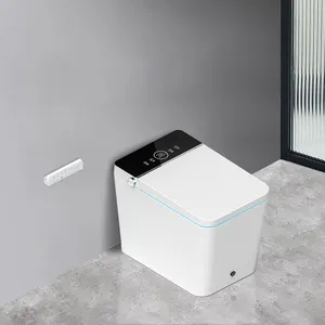 Luxury Style Sanitary Ware Ceramic Square Shape Auto Sensor 1 Piece Smart Toilet Intelligent Toilet