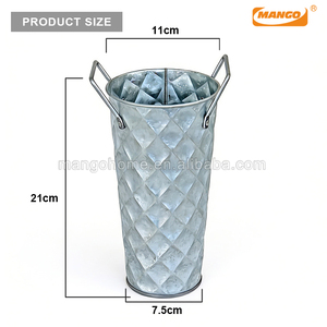 กระถางดอกไม้ทรงกลมโลหะชุบสังกะสีแบบแขวนสำหรับปลูกต้นไม้ในสวน - Product Image 2