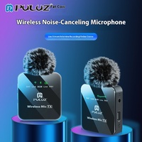 Microphone de studio Lavalier sans fil PULUZ pour téléphone de type C, récepteur de type C et haut-parleurs à double microphone pour téléphones mobiles