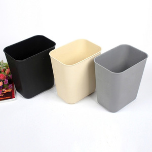 Square Open Top Trash Can 7L Rectangular Indoor Storage Bin For Kitchen <b>Bathroom</b> Waste <b>Basket</b> Black Gray Beige - Product Image 1