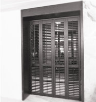 Cloison de séparation en bois massif à persiennes coulissantes, à roulettes, à double battant, ouverture gauche/droite, pour balcon, dressing ou salle de bain