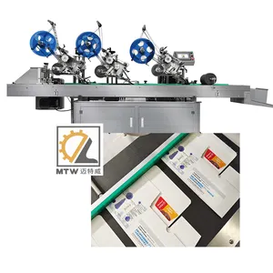Máquina etiquetadora de paginación de bolsas de plástico de papel de tarjeta automática multifunción MTW