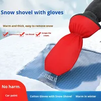Pelle à neige et brosse pour voiture en plastique avec grattoir à glace et outil de dégivrage de vitres, élimination de la glace hivernale avec gaine pour pare-brise de voiture