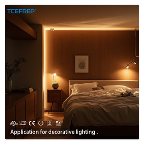 แถบไฟ LED COB ความสว่างสูง >1000LM/M ตัดได้ตามต้องการ 13W/M DC12V 24V สีเดียว CRI≥90 IP20 แสงวอร์ม นิวทรัล คูลไวท์ สำหรับใช้ภายในอาคาร - Product Image 5