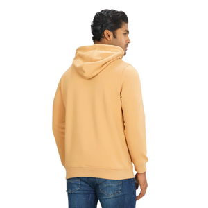 Sweat-shirt à capuche décontracté uni pour homme, coupe oversize, 410g, épais, hiver, épaules tombantes, teinture unie, OEM ODM - Product Image 5
