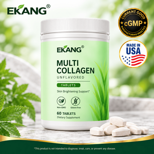 Tabletas de Colágeno Múltiple Hechas en EE. UU., Sin Sabor, Proteína Hidrolizada, Suplemento Dietético, Sin GMO, Sin Gluten, Nutrición Diaria - Product Image 1