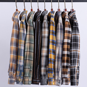 Ropa informal suave de franela de algodón personalizada, camisas de vestir elegantes de negocios de estilos de moda, camisas de manga larga a cuadros para hombres - Product Image 6