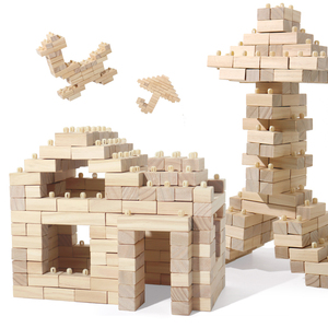 Haute qualité en bois enfants forme empilable architecte blocs de construction ensembles <span class=keywords><strong>jeu</strong></span> éducatif bricolage activité jouets pour enfants garçons filles - Product Image 4