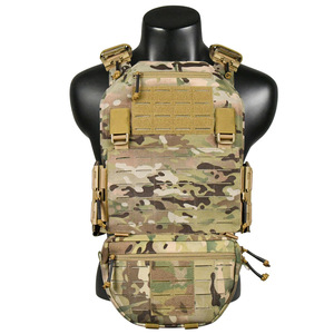 Gilet tactique en nylon 1000D MOLLE camouflage pour sports de plein air, taille unique, avec sacoche de ceinture et bandoulière - Product Image 5