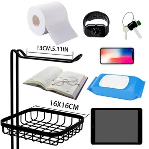 China Fabriek Toiletpapier Houder Tissue Box Opbergrek Rvs Papierhouder Stand Metalen Rek Badkamer Papieren Handdoek Houder