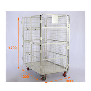 عربة نقل فولاذية قابلة للتكديس ذات إطار على شكل حرف A بأربعة جوانب، متوسطة التحمل، مقاس L1200xD1000xH1700، مصنوعة من الفولاذ Q235، بسعة 500 كجم، ماركة TER - Product Image 2