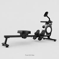 Vente en gros Rameur d'intérieur manuel pour fitness à domicile avec moniteur électronique, support de téléphone et sangles de pied réglables