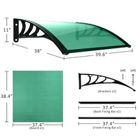 Auvent de fenêtre en aluminium pour maison, plusieurs tailles, auvent de porte, protection UV, auvent de porte d'entrée