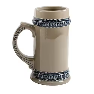 Jarra de cerveza con tapa de Petwer hecha a mano Bierkrug Tiki taza de cerveza regalos Premium recuerdos pintados Schloss <span class=keywords><strong>Neuschwanstein</strong></span> Tankard logo - Product Image 1
